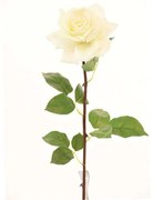 Τεχνητό Κλωνάρι Τριαντάφυλλο 5820-7 75cm White Supergreens Polyethylene