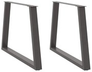 Πόδια Τραπεζαρίας Σχήματος V 2 τεμ. Ανθρακί 100x(72-73,3) εκ. Ατσάλι