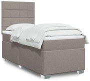 ΚΡΕΒΑΤΙ BOXSPRING ΜΕ ΣΤΡΩΜΑ TAUPE 100 X 200 ΕΚ. ΥΦΑΣΜΑΤΙΝΟ 3290403