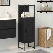 vidaXL Ντουλάπι Μπάνιου με ράφι Μαύρη δρυς 33 x 33 x 120.5 εκ.