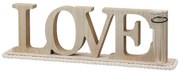 Lettering "Love" Ξύλο Ecru PU 4 41x7.5x12.5cm