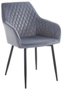 Πολυθρόνα Lila ΕΜ7851,2 56x60x81cm Black-Grey