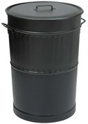 Κάδος Απορριμμάτων Retro 4868-403 Φ48x68cm 100lt Black Ατσάλι