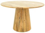 Τραπέζι Rahma I μασίφ ξύλο mango 3εκ σε φυσική απόχρωση Φ120x77εκ 120x120x77 εκ.