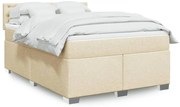 vidaXL Κρεβάτι Boxspring με Στρώμα Κρεμ 160x200 εκ. Υφασμάτινο