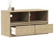 vidaXL Έπιπλο Τηλεόρασης SAUDA Χρώμα Δρυός 99x43x55 εκ. Μασίφ Πεύκο