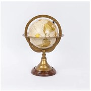 Υδρόγειος Ξύλινη καφέ 22x22x32cm 752-19017 Estheti-752-19017-Καφέ 752-19017