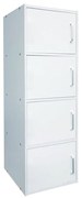 Ντουλάπι Βοηθητικό CLOSET Τετράφυλλο Λευκό MDF 42x30x106cm
