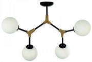 Φωτιστικό Οροφής 6167-4 110x70cm 4xG9 Black-Gold Inlight Metal, Glass
