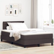 vidaXL Στρώμα με Βάθρο σε Σκούρο Καφέ 120x190 εκ. Ύφασμα