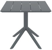 Τραπέζι Paris 20.0867 80x80x74cm Dark Grey