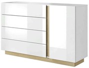 Μπουφές Arco 4s 138,2x90,5x40cm Natural-White Μοριοσανίδα