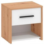 ΣΕΤ 2 ΚΟΜΟΔΙΝΑ VARADERO 2NO1F ARTISAN OAK-ΛΕΥΚΟ 42x33x42εκ fld 11011612