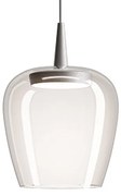 Κρεμαστό Φωτιστικό Οροφής LED 8W Ασημί Βάση IP40 Φ18cm 2700K Dimmable Bilia Zafferano-LBA1001-Διάφανο LBA1001