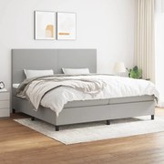 ΚΡΕΒΑΤΙ BOXSPRING ΜΕ ΣΤΡΩΜΑ ΑΝΟΙΧΤΟ ΓΚΡΙ 200X200 ΕΚ. ΥΦΑΣΜΑΤΙΝΟ 3141641