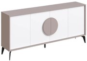 Μπουφές Gora σε Λευκό - Μόκα 180x35.6x82εκ. 180x35.6x82 εκ.
