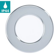 Σποτ Στρογγυλό Χωνευτό Chrome 7,5cm IP44 LED 2,7w 4000k 330lm Eglo Fueva-Z 99208