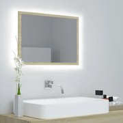 Καθρέφτης Μπάνιου με LED Sonoma Δρυς 60x8,5x37 εκ. Ακρυλικός 804919