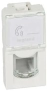 Πρίζα τηλεφώνου RJ11 4 επαφών - 1 στοιχείου Mosaic Legrand-78730-Λευκό 078730