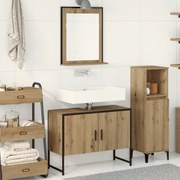 vidaXL Σετ μπάνιου 2 τεμαχίων από τεχνητό ξύλο Artisan Oak