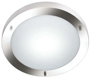 Φωτιστικό Οροφής-Πλαφονιέρα Condus 8x31cm Nickel Mat-White 6801011-07 Trio Lighting Μέταλλο,Γυαλί