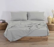 Σεντόνι Ημίδιπλο Με Λάστιχο Basic 1212-Silver Grey 120x200+30 - Nef-Nef Homeware