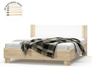 Κρεβάτι Geneva φυσικό-λευκό 160x200εκ Υλικό: CLIPBOARD WITH MELAMINE COATING -WHITE 16MM - NATURAL 22MM 173-000013