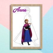 Παιδικό ξύλινο κάδρο 23x32cm Princess Anna KD396