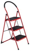 Πτυσσόμενη σκάλα-σκαμπό σιδερένια - 108-3 - 617457
