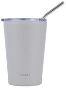 Θερμός-Ποτήρι Ανοξείδωτο Coffee Mug Homely Pebble Gray 400ml-9x8,5x13εκ. Estia 01-32630