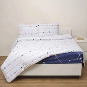 Πάπλωμα Ωρίων (Σετ 3τμχ) White Viopros Υπέρδιπλo 220x240cm 100% Βαμβάκι