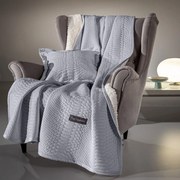 Ριχτάρι Capsule Σετ Με Διακοσμητική Μαξιλαροθήκη Silver Guy Laroche Πολυθρόνα 130x170cm Microfiber