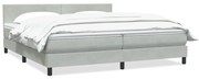 BOX SPRING ΚΡΕΒΑΤΙ ΜΕ ΣΤΡΩΜΑ ΑΝΟΙΧΤΟ ΓΚΡΙ 180X220 CM ΒΕΛΟΥΔΙΝΟ 3316077