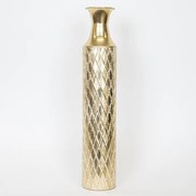 Βάζο Μεταλλικό 752-22024 12x12x61cm Gold Estheti Home Μέταλλο