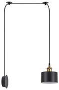 Φωτιστικό Τοίχου - Απλίκα SE21-BL-B10-BL1W-MS1 ADEPT PENDANT Black Metal Shade Wall Lamp+ - 51W - 100W - 77-8896