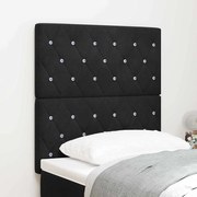 vidaXL Βελούδινο Κεφαλάρι Argyle με κεφαλάρι Μαύρο 80 cm Βελούδο