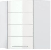 Ντουλάπι κρεμαστό γωνιακό Hudson V7-UG-1K-Λευκό - Λευκό γυαλιστερό