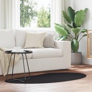 vidaXL Χαλί περιοχής  Μαύρο 80x150 εκ. Πολυεστέρας Αντιολισθητικό