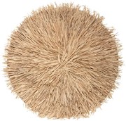 Διακοσμητικό τοίχου Alaina pakoworld φυσικό χρώμα mdf-ψάθα Φ64x4εκ