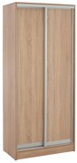 Ντουλάπα Συρόμενη Adler Μελαμίνης 90x45x210Yεκ. Sonama Oak 2φύλλη