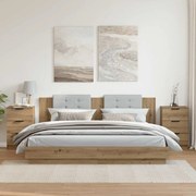 vidaXL Κομοδίνα 2 τεμ.Αρτισιανή Δρυς 40x36x65 εκ. Επεξ. Ξύλο