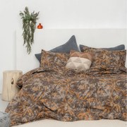 Φανελένια Σεντόνια Μονά (Σετ) Palamaiki Flannel FB0217 Καφέ,Μπεζ ΜΕ ΛΑΣΤΙΧΟ 100x200+30