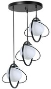 Φωτιστικό Οροφής Nepal 846STL1687 Φ30x70cm 3xE27 40W Black-White Opviq
