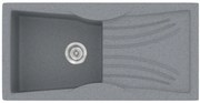 Sanitec Classic 328 Metallic Silver Ένθετος Νεροχύτης 55 cm