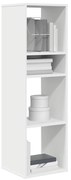 vidaXL Βιβλιοθήκη με 5 Ράφια Λευκή 34x31x112 εκ. Επεξεργασμένο Ξύλο