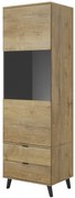 NEST W-2 display cabinet color: lefkas oak / black DIOMMI V-PL-NEST-W-2 DIOMMI-60-22550