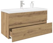 Έπιπλο νεροχύτη με ενσωματωμένη λεκάνη και βρύση Artisan Oak