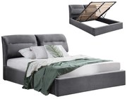 ΚΡΕΒΑΤΙ ΒΕΛΟΥΔΟ ΓΚΡΙ ΚΑΙ ΑΠΟΘΗΚΕΥΤΙΚΟ ΧΩΡΟ 160x200 εκ. FB9565.01 0509553