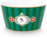 ΜΙΚΡΗ ΑΤΟΜΙΚΗ ΣΑΛΑΤΙΕΡΑ Δ15cm PIP STUDIO - LOVE BIRDS MEDALLION STRIPES EMERALD-GREEN