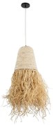 Φωτιστικό Οροφής Κρεμαστό Arembepe 02189 Boho 1xE27 IP20 34x70cm Beige GloboStar